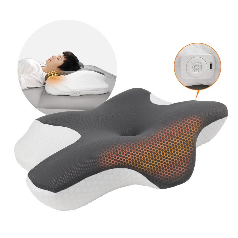 Saien-ODM-OEM-Almohada-Cervical-Memory-Foam-Pillow-Butterfly-Shape-Orthopedic-Cervical-Heating-Sleeping-Function-Pillows