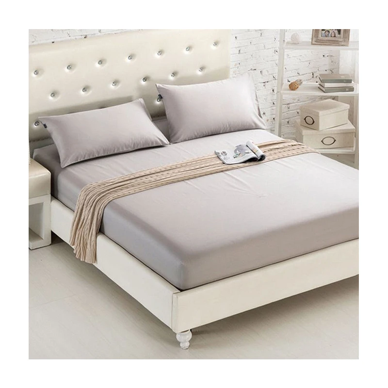 Saint-Glory-Classic-Washable-Pure-White-Bedding-Set-Bed-Flatted-Fitted-Sheet-With-Cotton-Fabric