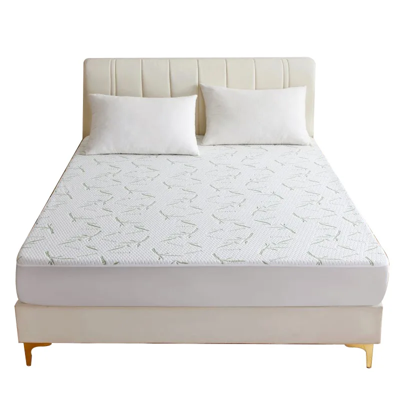 Scuba-Jacquard-Waterproof-Urine-Proof-Hotel-Bed-Protection-Pad-Mattress-Protective-Cover