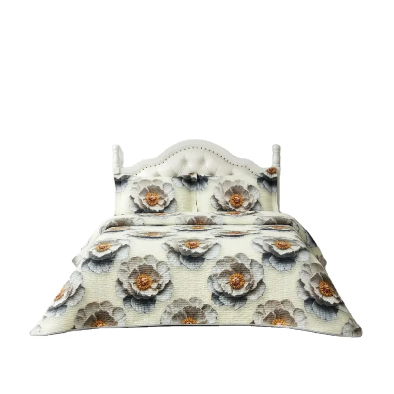 Seasonless-3D-Printed-Jacquard-Eco-Friendly-Decorative-Patterned-Comforter-Multi-Needle-Quilting-Polyester-Filled