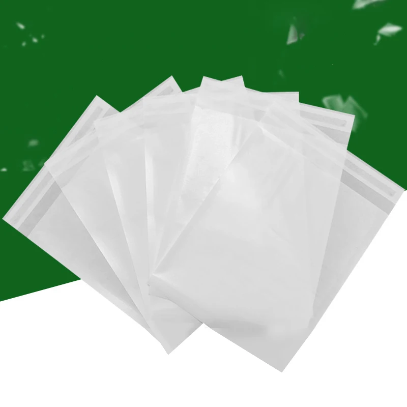 Self-Seal-100-Biodegradable-Glassine-Paper-Bag-Greaseproof-Paper-for-Underwear-Socks-Garment-Packaging-for-Pillow-Use
