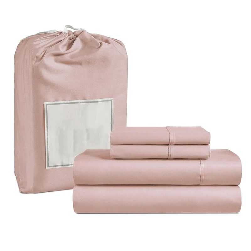 Sepia-Rose-Satin-Bedding-Duvet-Set-Luxury-Hotel-Bedsheets-Sets-Includes-Pillowcase-and-Flat-Sheet