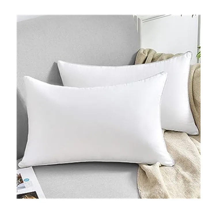Set-2-Soft-White-100-Cotton-Cover-Accent-Throw-Pillow-Inserts-14-X-22-Inch-Square-Cushions-for-Chair-Bed-for-Reading-Bed-Rest