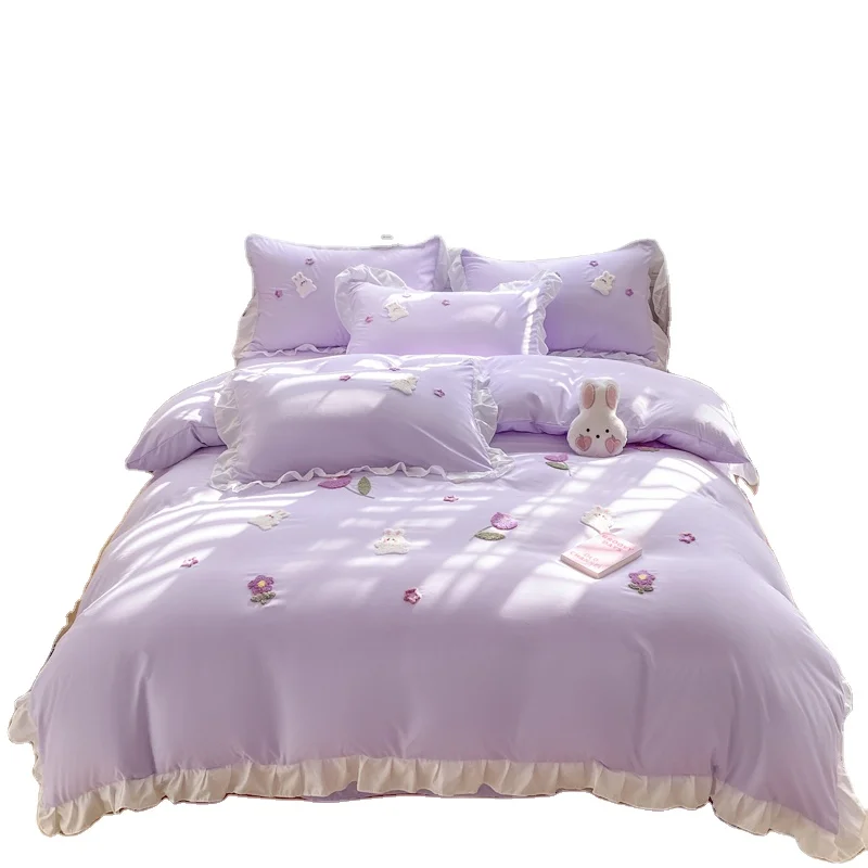 Set-4-Pillow-Case-5Pc-Bedroom-Comforter-Sets-Luxury-European-Bedding-Sheets-Pillowcases