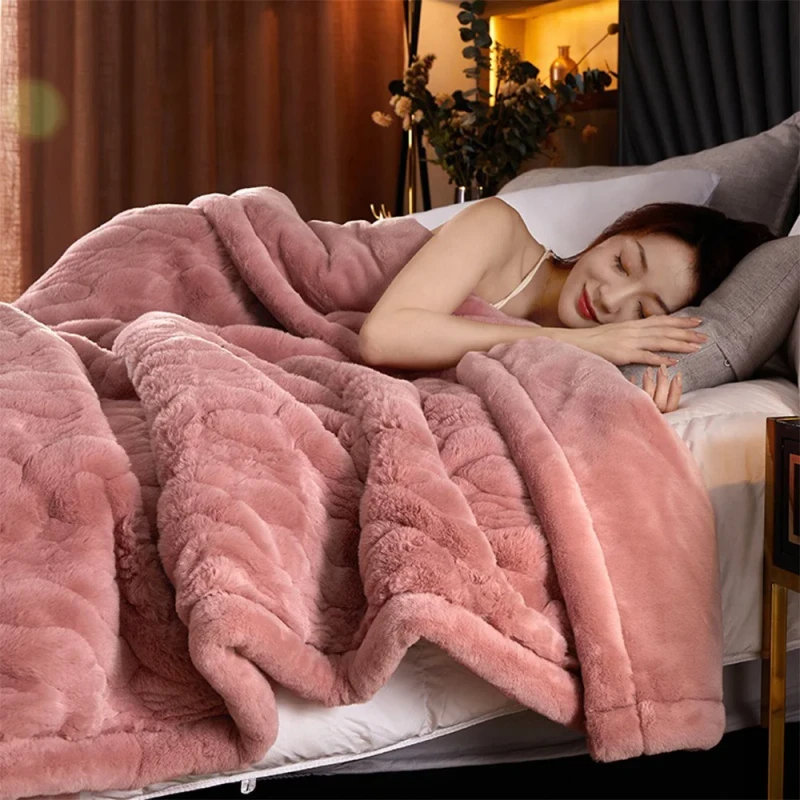 Sherpa-Blanket-Mink-Blanket-Raschel-Blanket-Home-Solid-Color