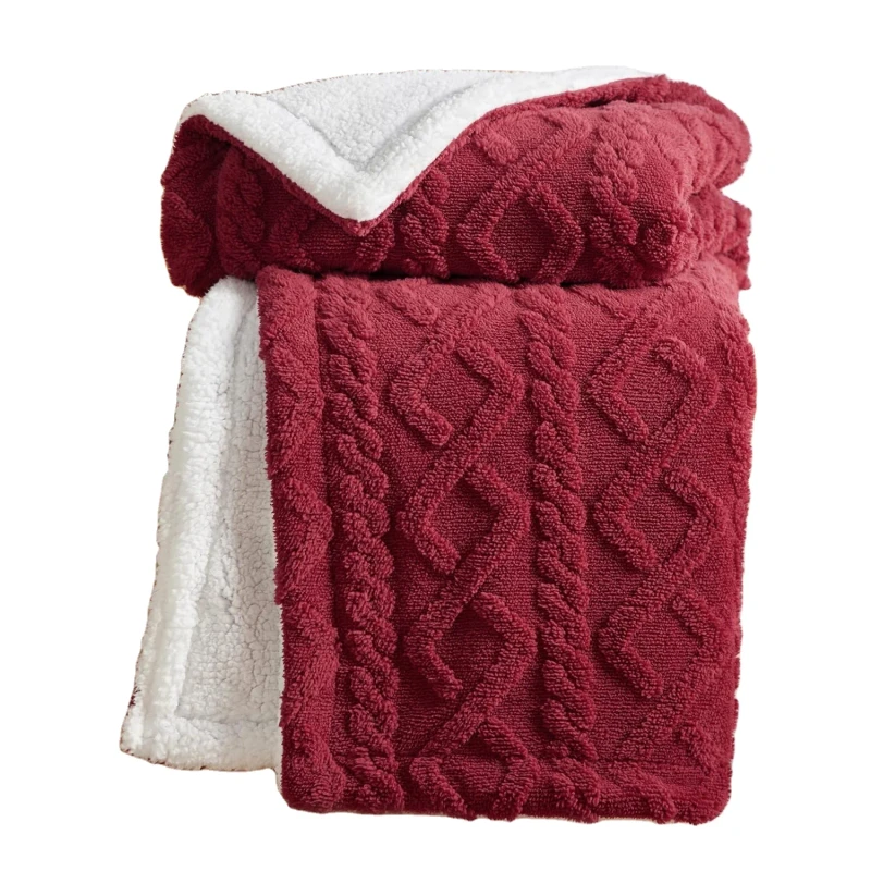 Sherpa-Polyester-Jacquard-Super-Soft-Cozy-Fleece-Throw-Blanket-Warm-Flannel-Blanket-for-Bedding-Couch-Sofa