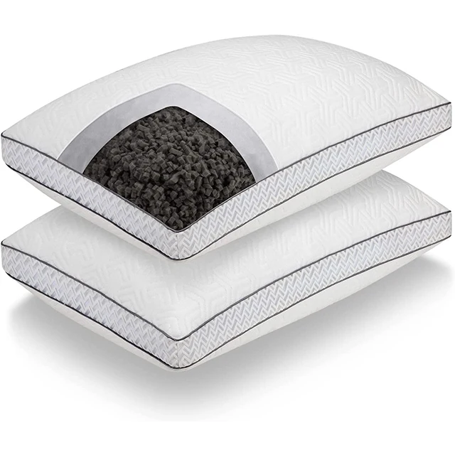 Shredded-Memory-Foam-Pillow-Ergonomic-Pillow-Soft-Fluffy-Height-Adjustable-for-Neck-Relax