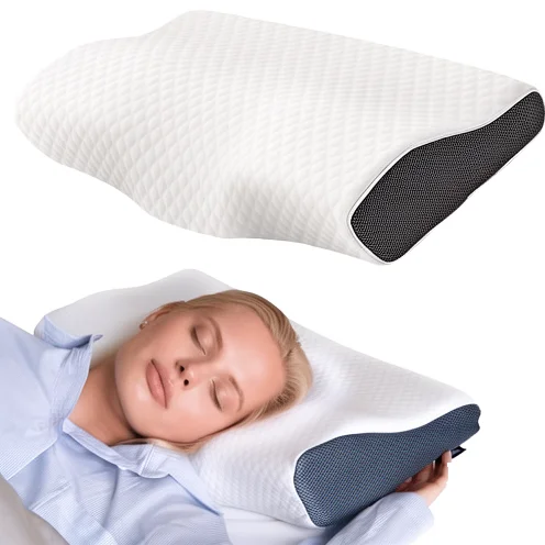 Silk-Memory-Foam-Lightweight-Neck-Pillow-Cervical-Support-for-Side-Back-Stomach-Sleepers-Breathable-Solid