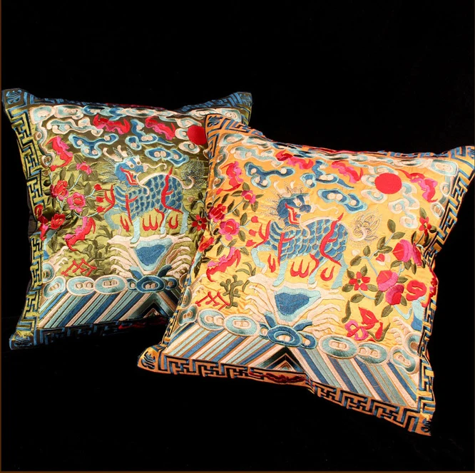 Silky-Oriental-Luxury-Chinese-Handmade-Embroidery-Dragon-Moroccan-Decorative-Throw-Pillow-Case