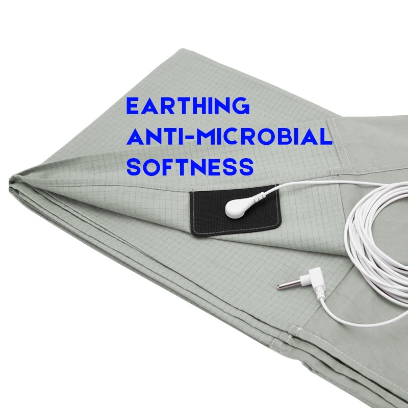 Silver-Fiber-Cotton-Conductive-Grounding-Earth-Anti-bacterial-Half-Sheet-for-Good-Sleep