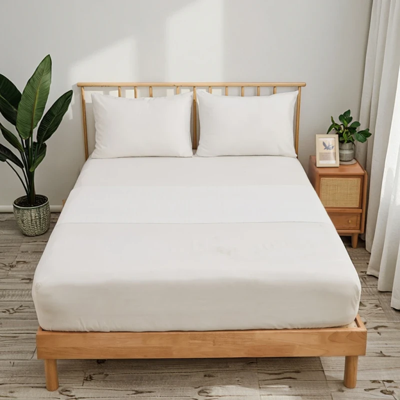 Silver-Infused-Organic-Cotton-Anti-Static-Grounding-Flat-Sheet-EMF-Protection-Breathable-Bed-Sheet-Fitted-Flat-Sheets