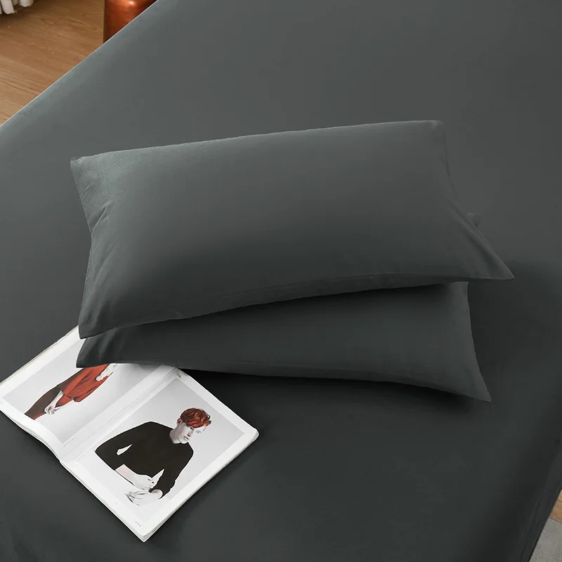 Simple-Solid-Color-Washed-Cotton-Pillowcases-One-Pair
