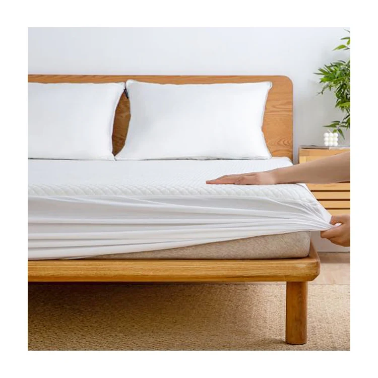 Single-Bed-Fitted-Sheet-Waterproof-Mattress-Cover-Protector-with-Zipper