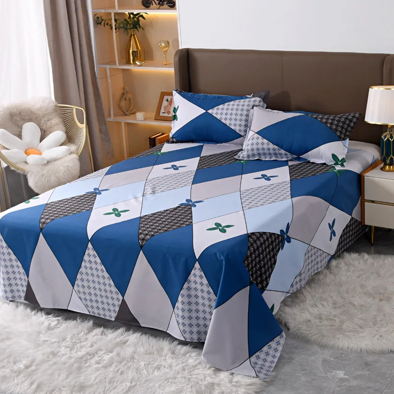 Single-Flat-Sheet-with-Same-Pillowcase-Print-Bedsheet