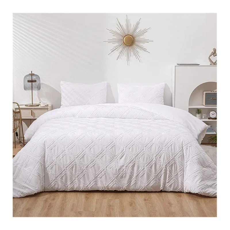 Skin-friendly-Waterproof-Anti-Static-Pillow-Covers-Duvet-Cover-Set-Twin-Standard-Size-Striped-Geometric-Patterns-100-Polyester