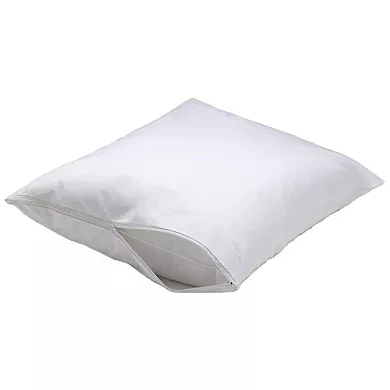 Small-Waterproof-Blank-Bed-Pillow-Cover-Baby-Safety-Polyester-White-Waterproof-Pillow-Protector-with-Zipper