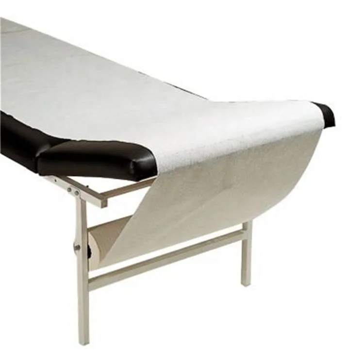 Smooth-Paper-Waterproof-Disposable-Hospital-Bed-Sheets-18g-21g-White-in-Roll-for-Medical-Consumables