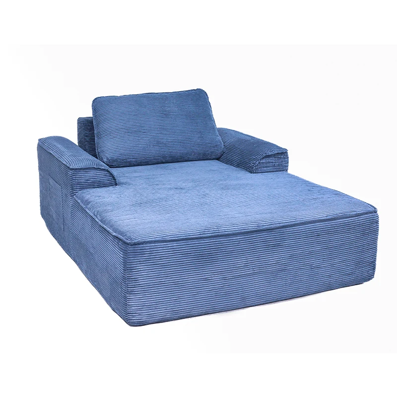 Sofa-Bed-with-Pillow-Single-Size-Mattress-Corduroy-Fabric-with-Portable-Storage-Bag-Floor-Lounger-Chair-Bed