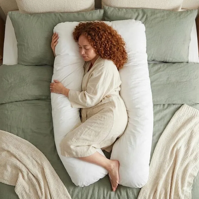 Soft-Breathable-Skin-friendly-Pillow-U-Shape-Organic-Body-Pillow