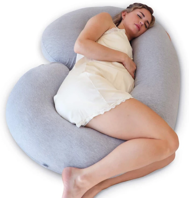 Soft-C-Shaped-Full-Body-Pillow-for-Pregnant-Women-Detachable-Pillowcase-Supports-Back-Legs-Abdomen-Hips-100-Polyester-Essential