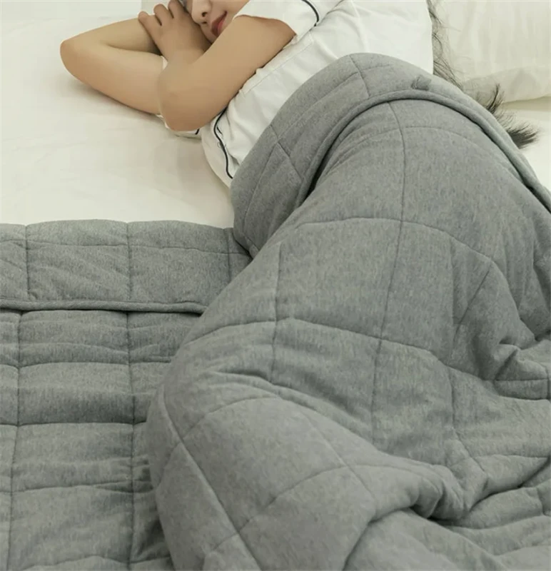 Soft-Comfortable-Anxiety-100-Cotton-Fabric-Weighted-Blanket-for-Household