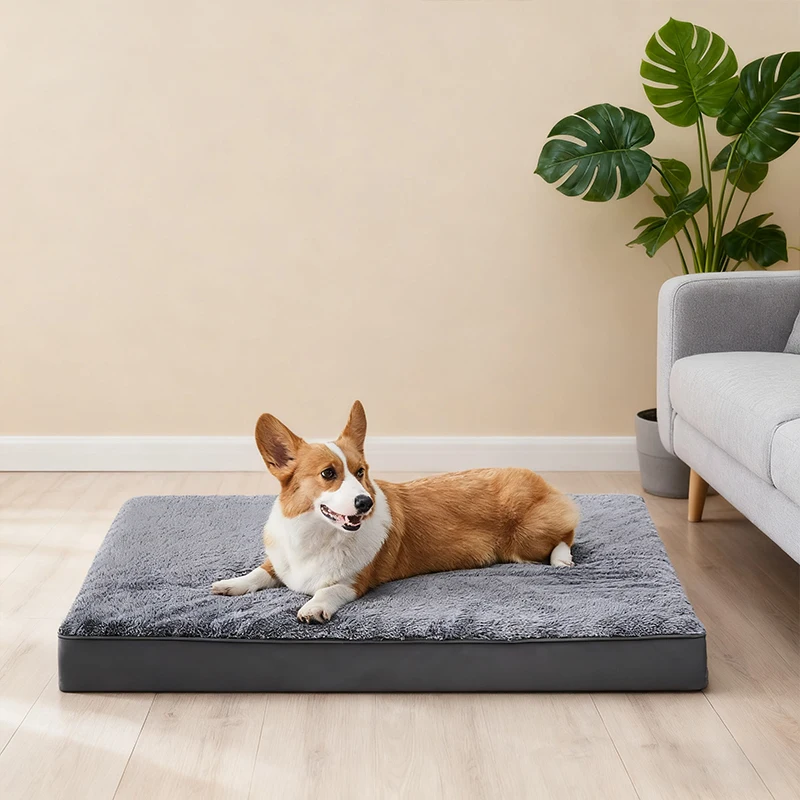 Soft-Cotton-Velvet-Suitable-for-All-Seasons-Removable-and-Washable-Pet-Bed-Non-Slip-Chew-Resistant-Dog-Bed