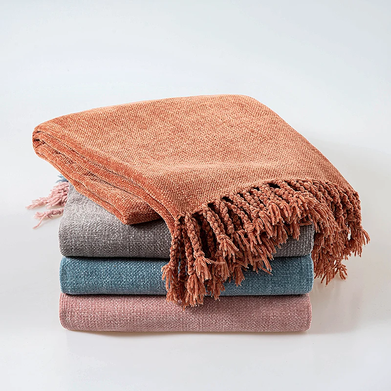 Soft-Fluffy-Chenille-Throw-Blanket-Sofa-Throw