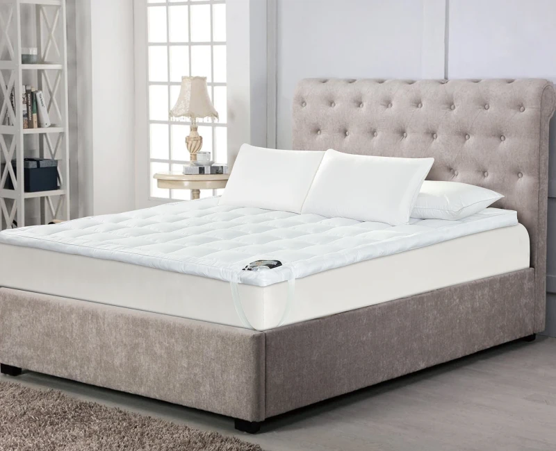Soft-Fluffy-Washable-Medium-Height-Cotton-Mattress-Topper-Microfiber-Filling