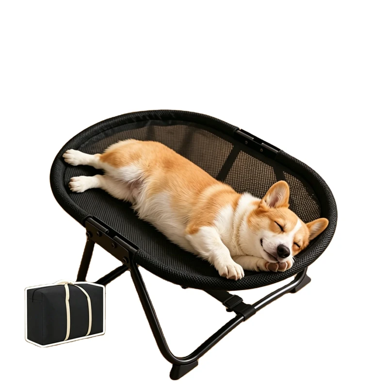 Soft-Foldable-Elevated-Textiles-Pet-Bed-for-Cats-All-Seasons-Breathable-Portable-Storage-Outdoor-Supplies