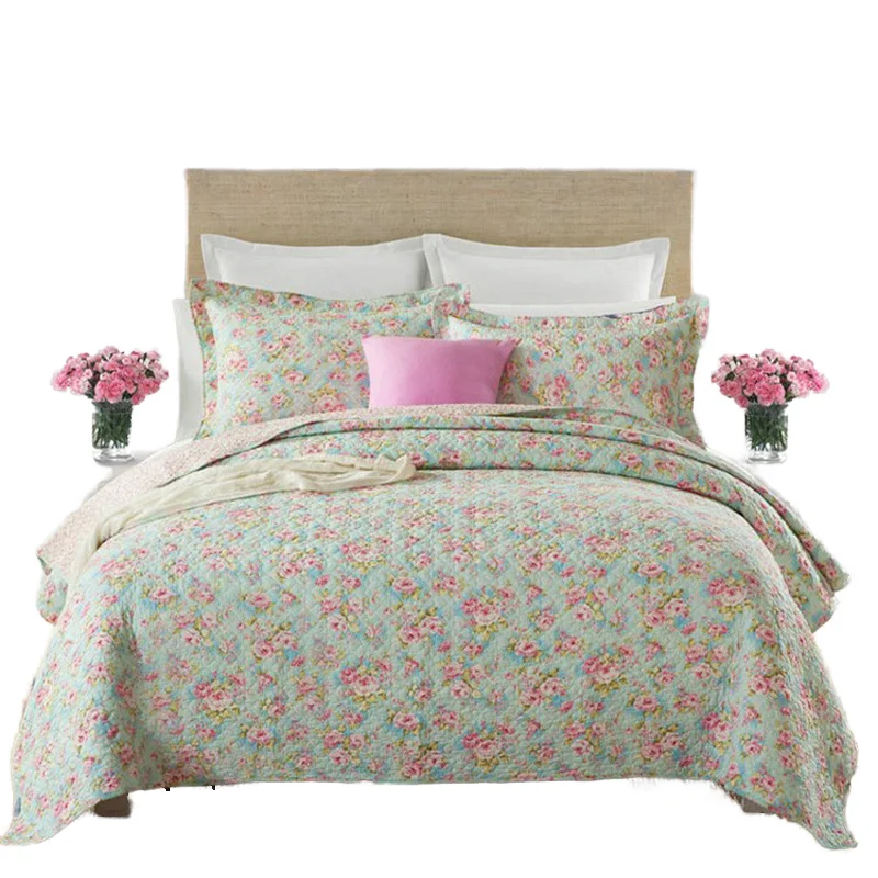 Soft-Luxury-Organic-Embroidered-Reversible-Lightweight-Queen-King-Size-3-Piece-All-Season-Air-Condition-Cotton-Quilt-Home-Hotel
