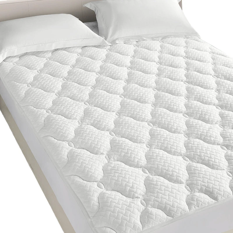 Soft-Quilted-Fitted-Mattress-Cover-with-Down-Alternative-Fill-Breathable-Cooling-Viscose-Made-From-Tencel-Mattress-Pads-Topper