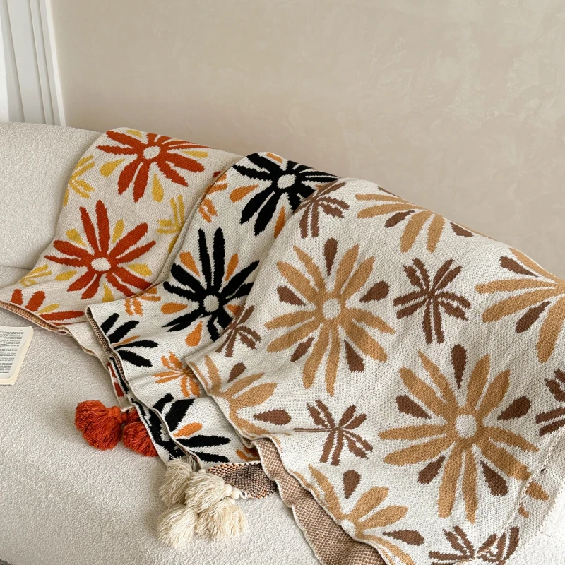 Soft-Warm-Knitted-Acrylic-Throw-Blanket-Skin-Friendly-Breathable-Eco-Friendly-Firework-Pattern-Home-Decor-Multiple