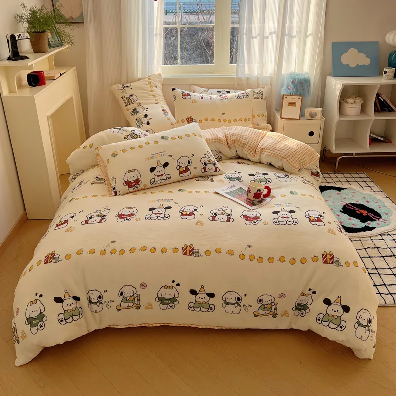 Soft-Washed-Cotton-4-Piece-Comforter-Bedding-Set-Polyester-Filled-Plant-Floral-Printed-Minimalist-All-Seasons-Adult-Kids