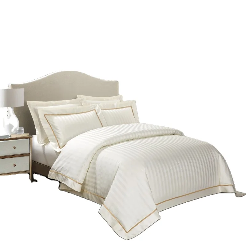 Solid-Color-3cm-Stripe-Bedding-Set-Bed-Sheet-Set-Duvet-Cover-100-Cotton-Comforter-Sets-Bedding-Luxury