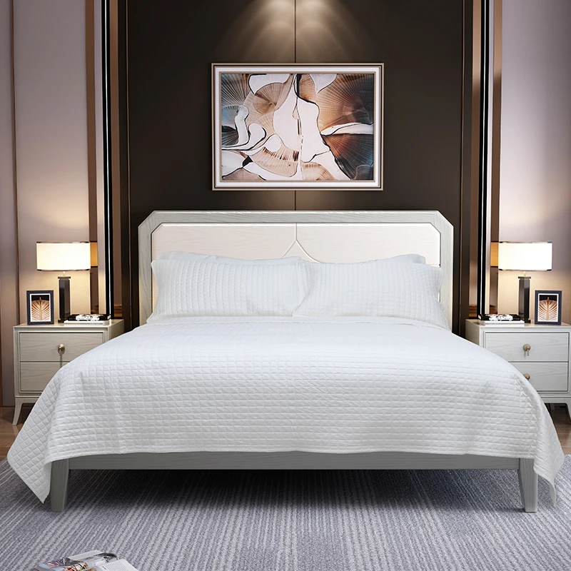 Solid-Color-Customized-Striped-King-Size-Silk-Embroidered-Quilted-Blanket-Bamboo-Bedspread-Coverlet