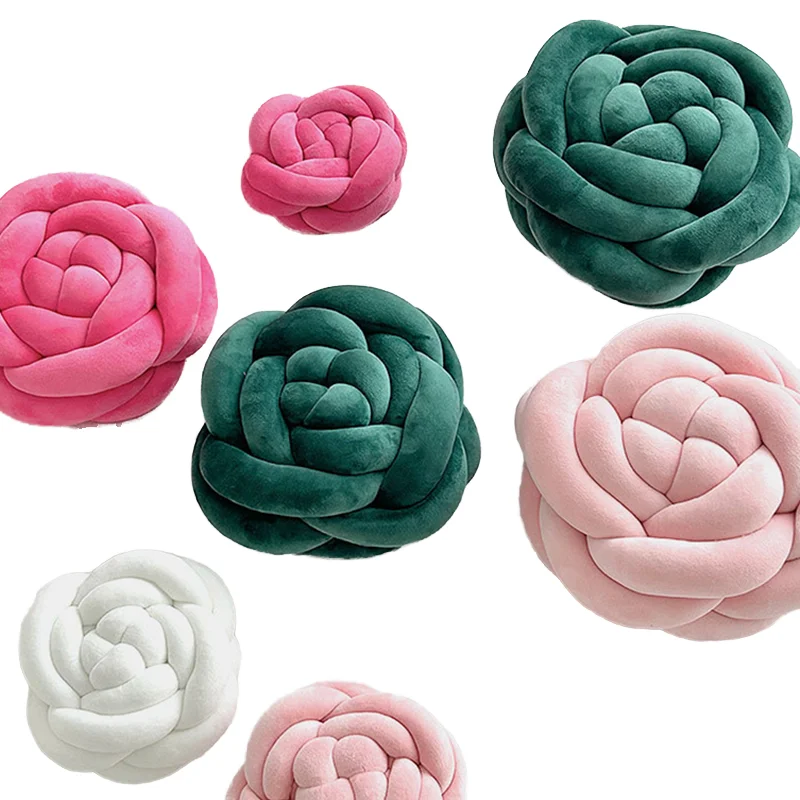 Solid-Color-Knitted-Throw-Pillow-28-28cm-Sofa-Bed-Decorative-Bay-Window-Plush-Cushion-Villus-Material-Throw-Pillow