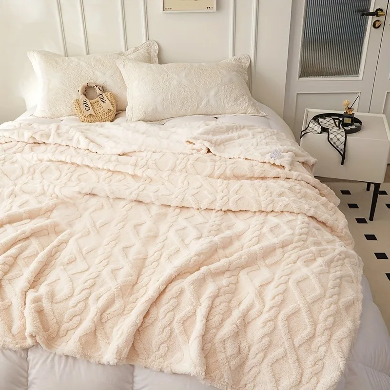 Solid-Color-Single-Layer-Tufted-Coral-Fleece-Blanket-Custom-Knitted-Anti-Pilling-Soft-Warm-Four-Seasons-Western-Home-Throw