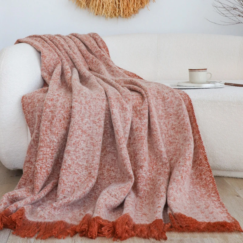 Solid-Color-Tassel-Blankets-Throws-Knitted-Throw-Blankets-for-Winter