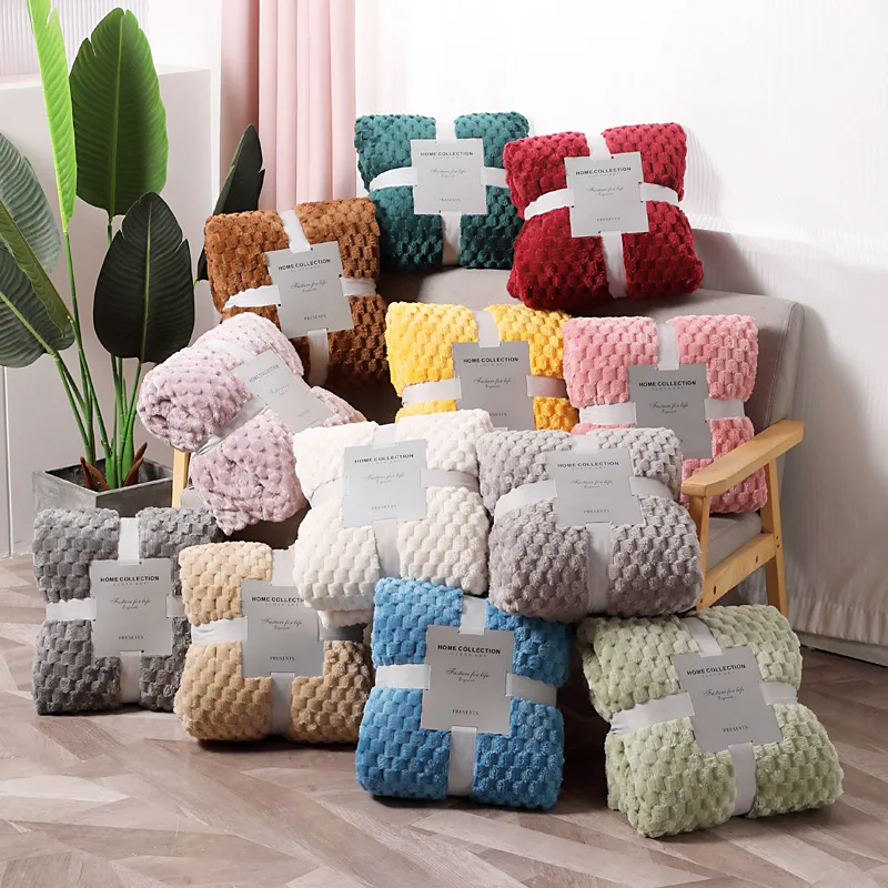 Solid-Color-Thickened-Flannel-Fleece-Throw-Blanket-Soft-100-Polyester-Anti-Dust-Office-Nap-Bed-Blankets-in-King-Queen-Sizes