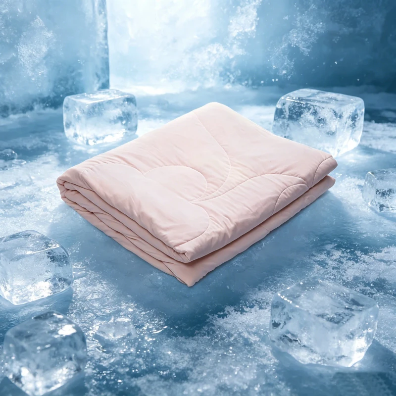 Solid-Double-Side-Soft-Nylon-Spandex-Thin-Breathable-Cool-Summer-Cooling-Quilt