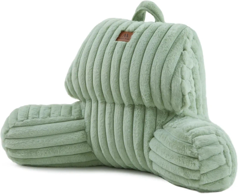 Solid-Pattern-Bed-Rest-Sofa-Back-Memory-Foam-Reading-Pillow-with-Arms-Flame-Retardant-Waterproof-Customizable