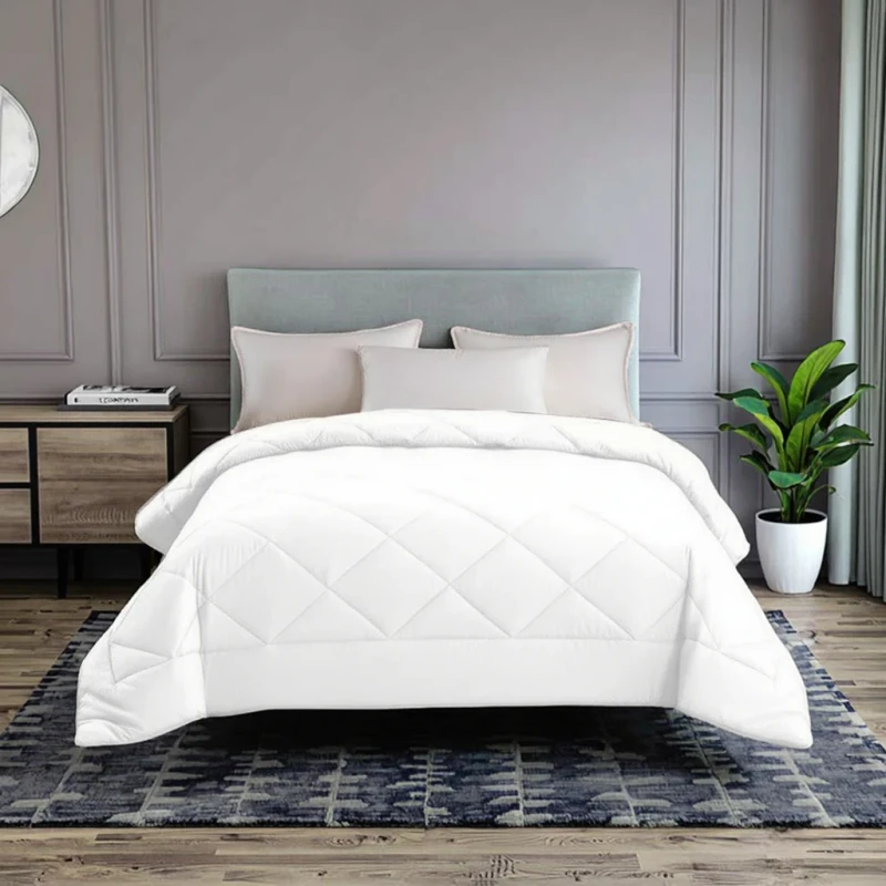 Solid-Pattern-King-Size-Bedding-Comforter-Sets-Woven-Polyester-Filling-European-American-Style-Non-Toxic-Custom-Color