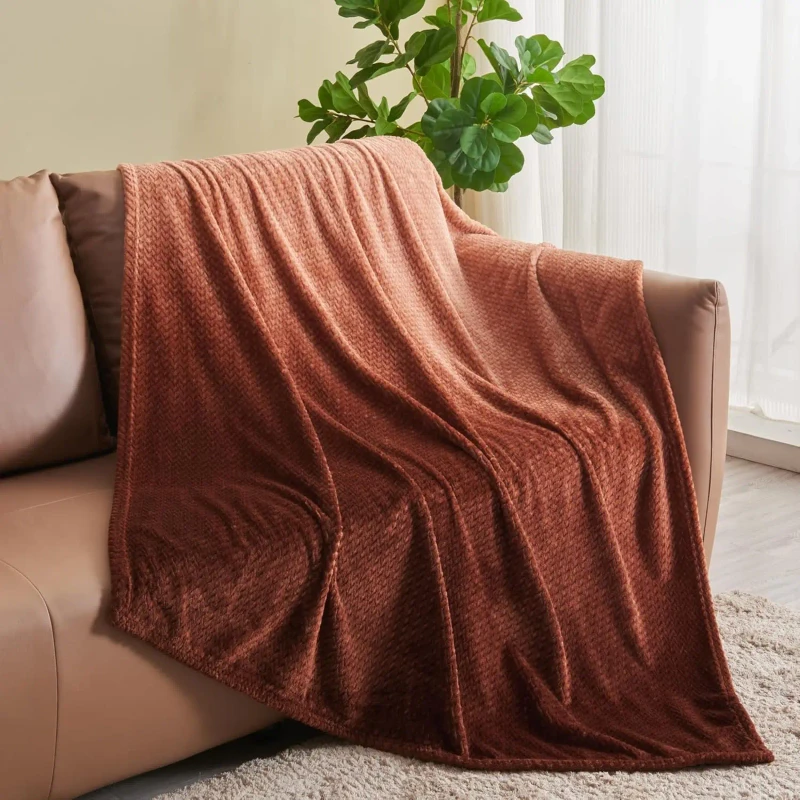 Solid-Pineapple-Pattern-Knitted-Throw-Blanket-Soft-Air-Conditioning-Bed-Sofa-Cover-with-Gradient-Nap-Blanket