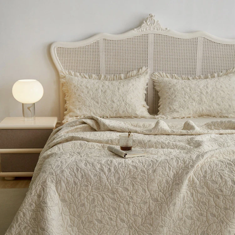 Solid-Quilted-Lightweight-Microfiber-3-Piece-Polyester-Bedspread-Bedding-Set