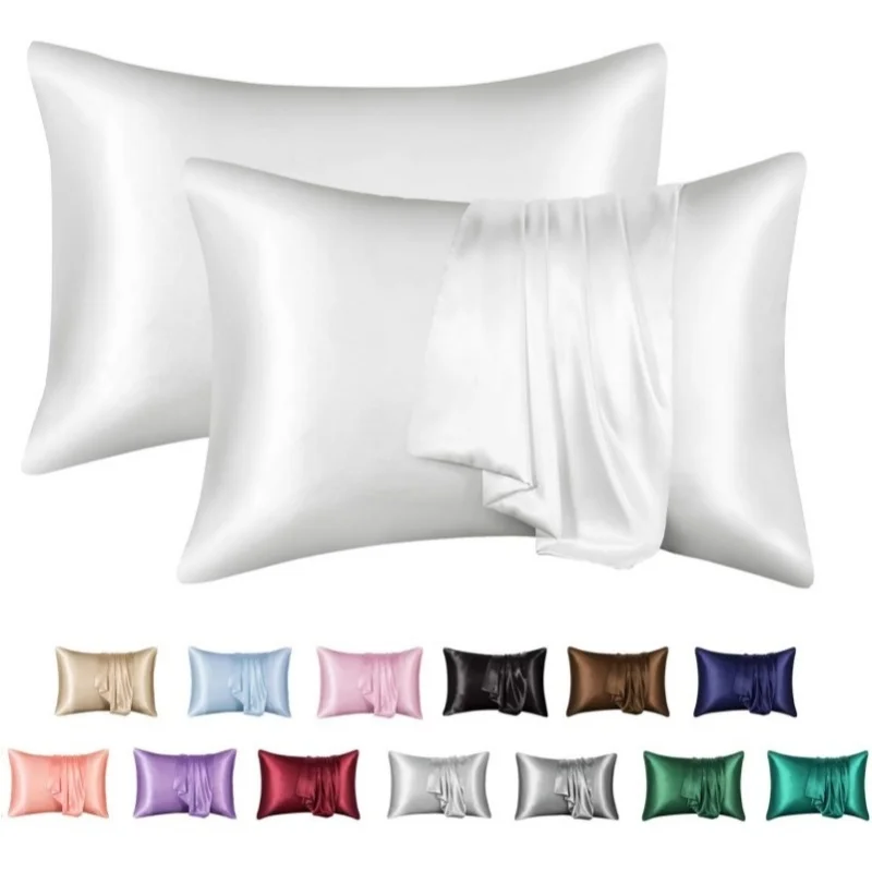 Solid-Satin-Pillow-case-Wonderful-for-Hair-and-Skin-Popular-Colors-or-Customized-Bed-Linen-Silk-Pillow-case