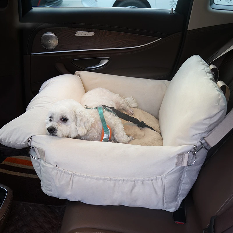 South-Korea-Four-Seasons-Pet-Car-Seat-Dog-Kennel-Linen-Bed-with-Front-Fa-Dou-Corgi-Safety-Linen-Bed-Packaged-in-Carton