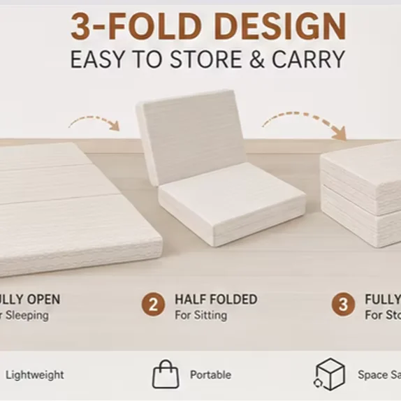Space-Saving-Foldable-Foam-Mattress-for-Studio-Apartment-3-Fold-Portable-Guest-Bed-Trifold-Sleeping-Pad-Compressed-Pack