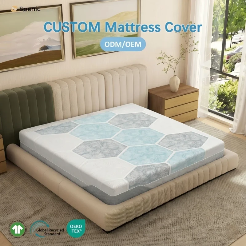 Spenic-Free-Sample-Zippered-Waterproof-Mattress-Cover-Dust-Mite-Bug-Proof-Custom-OEM-ODM-Mattress-Cover