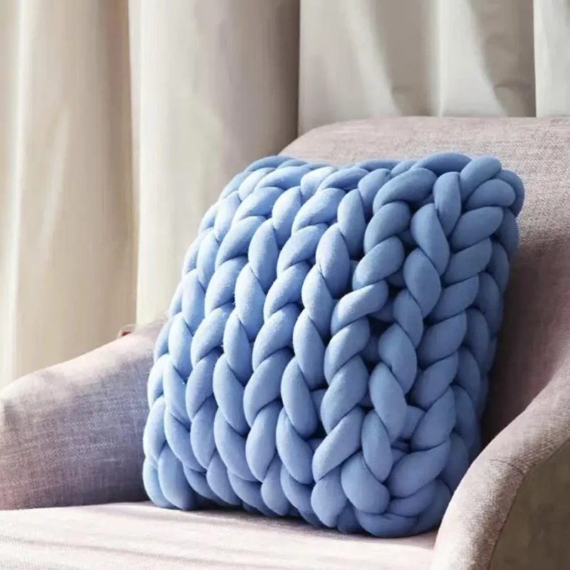 Square-Pillow-Couch-Decorative-Home-Decor-Pillow-Super-Chunky-Knitted-Throw-Pillow