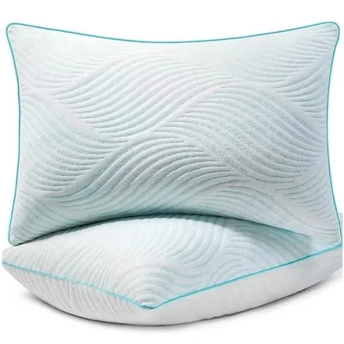 Standard-Size-Set-of-2-Cooling-Memory-Foam-Pillows-with-200TC-Cover-Machine-Wash-Adjustable-Medium-Firm-for-Back-Side-Sleepers
